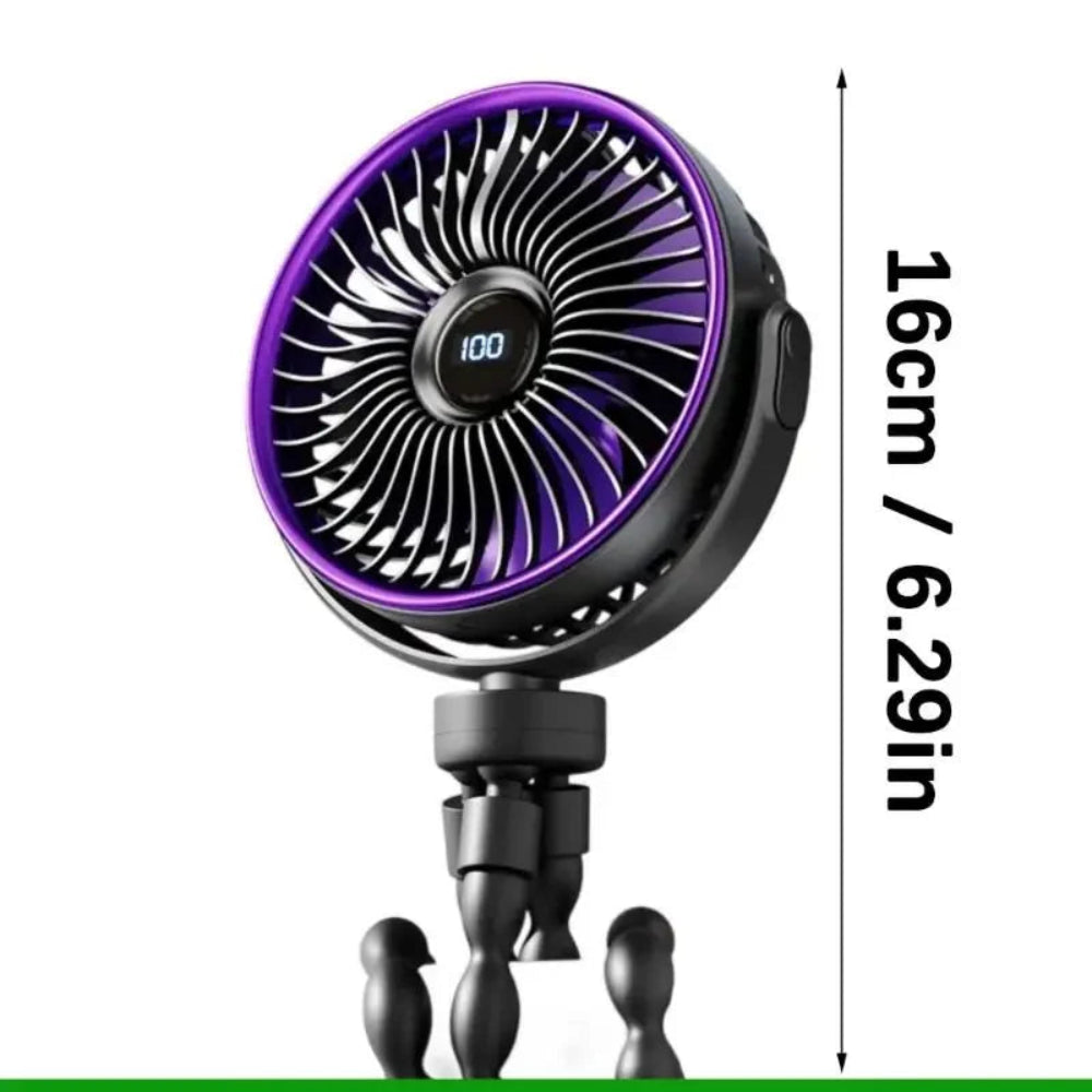 Ventilador Clip para Cochecito con Batería, Ventilador Portátil