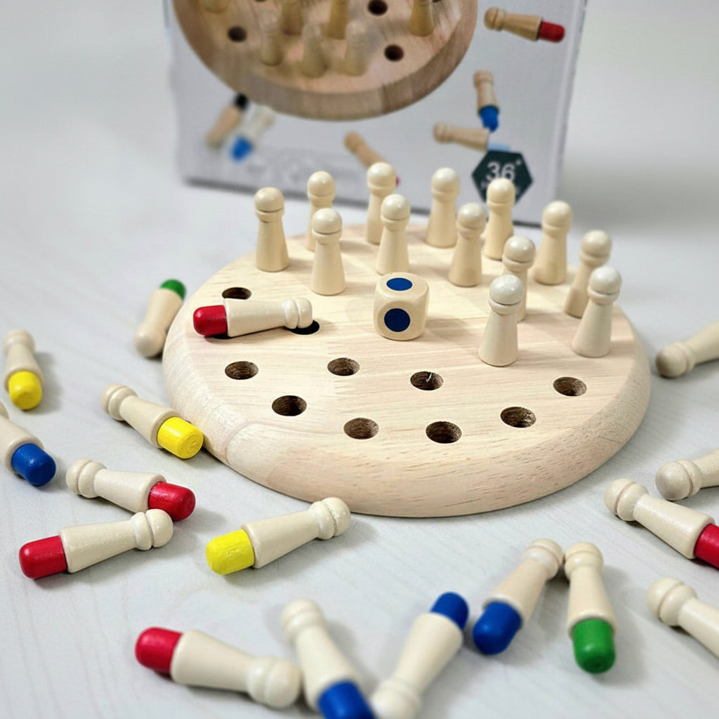 Toddler Wooden Memory Game Promotes Memory and Concentration