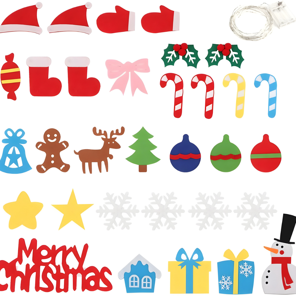 Christmas Felt Tree Children Learning Game Ornament Decoration Tree