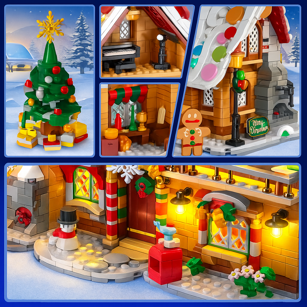 Christmas Toy House Kit Gift Set Children Learning Game