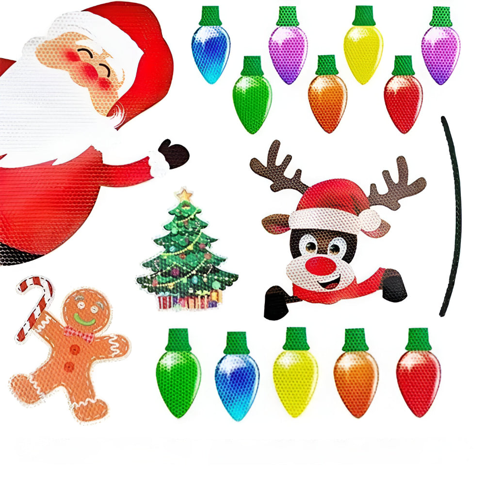 Weihnachts Deko Auto Magnetisch Reflektierende Lichter Set Außen