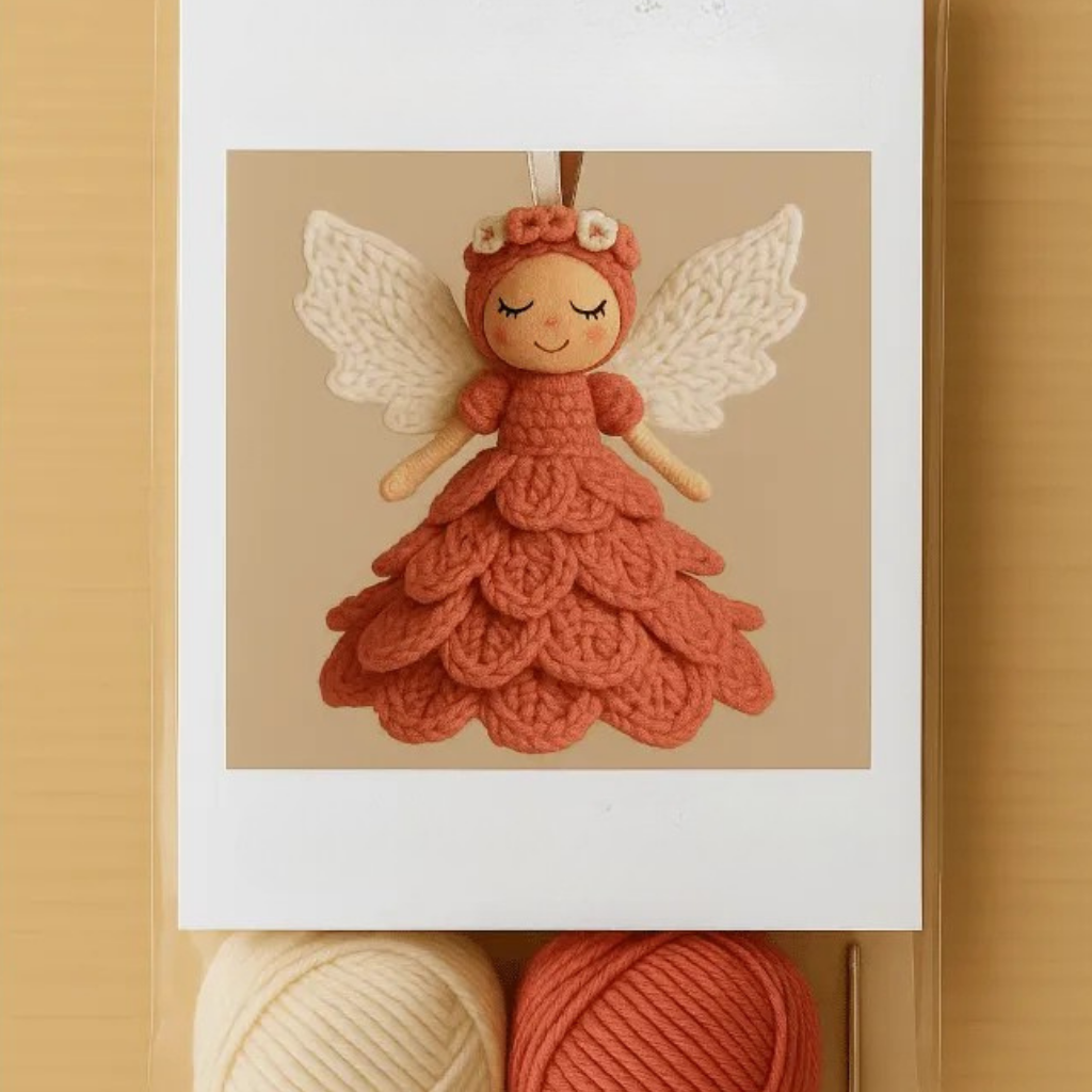 Christmas Ornament Crochet Kit Handmade Angel Christmas Tree Decoration