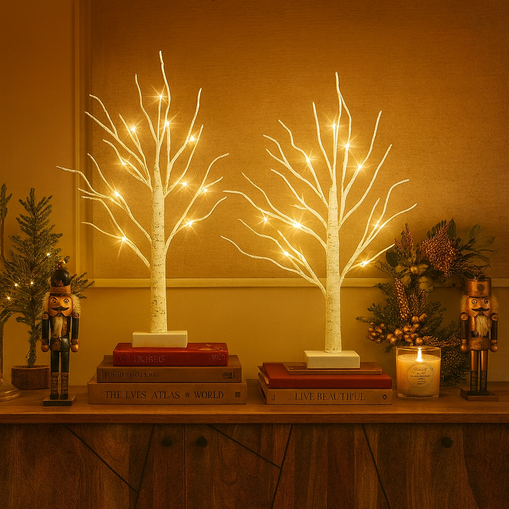 Christmas Tree Decoration Birch Tree LED Light Tree Table Decoration