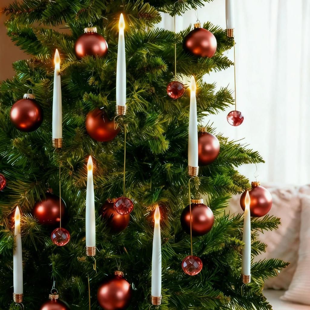 Weihnachtsbaum Ornament LED Kerzen Fernbedienung Flicker Effekt