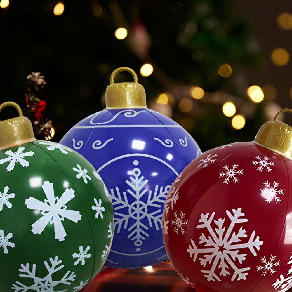 Christmas Decoration Inflatable Plastic Ball Outdoor Decor