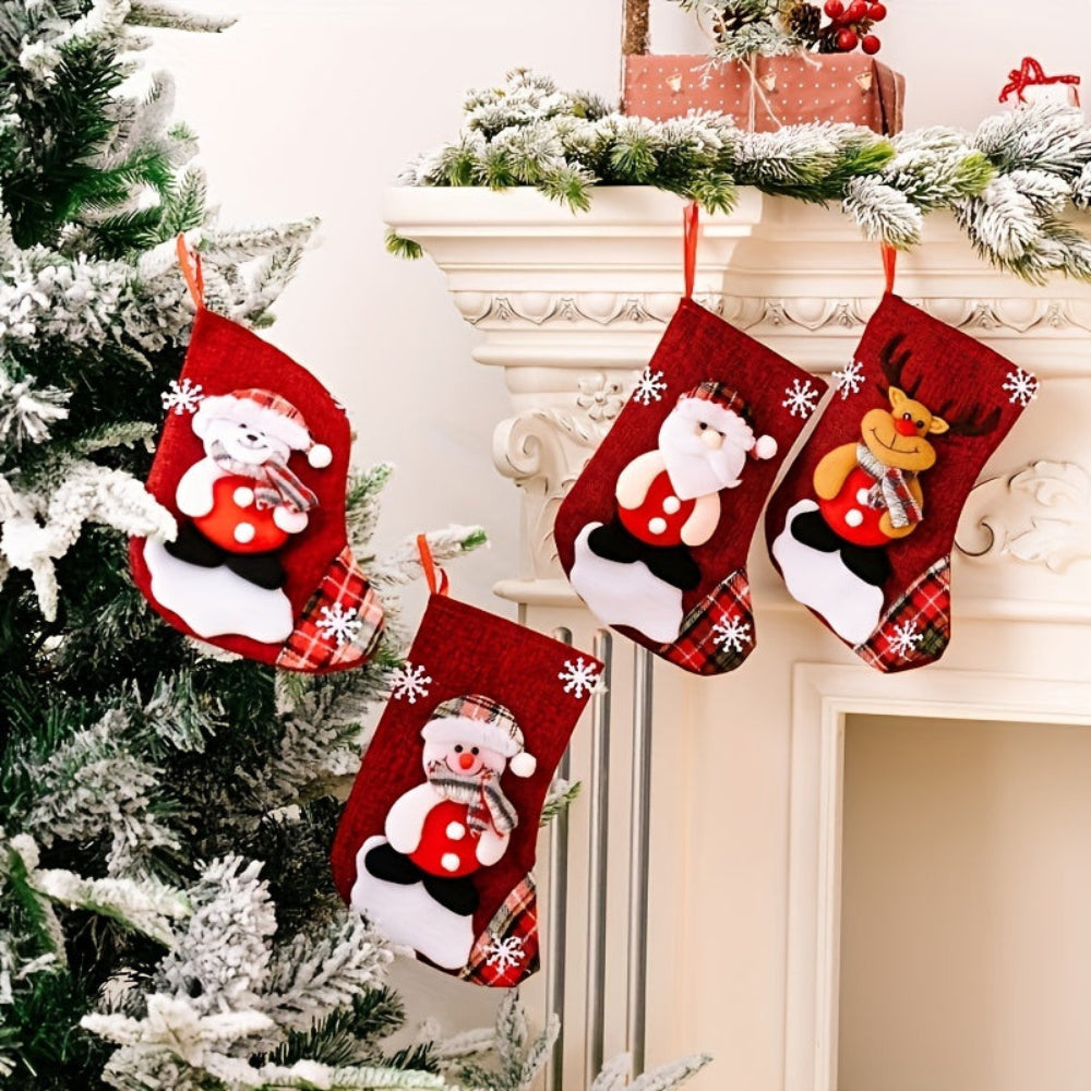 Weihnachtsdeko Polyester Weihnachtsstrümpfe Glam Hängesocken Motiv
