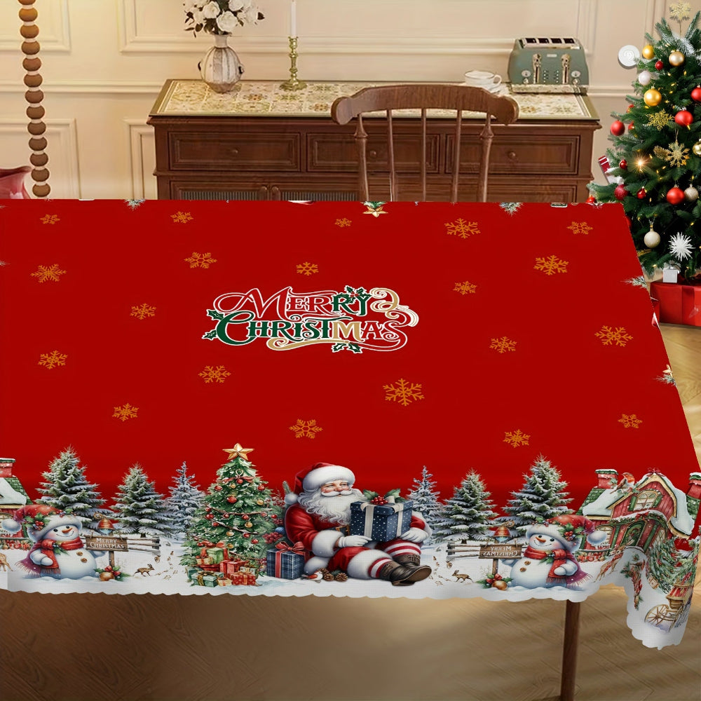 Christmas decoration tablecloth polyester Christmas motif festive