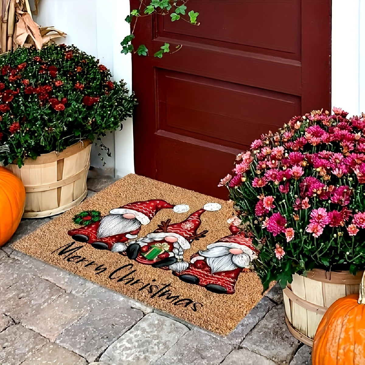 Christmas Decoration Indoor Carpet Non-Slip Polyester Doormat