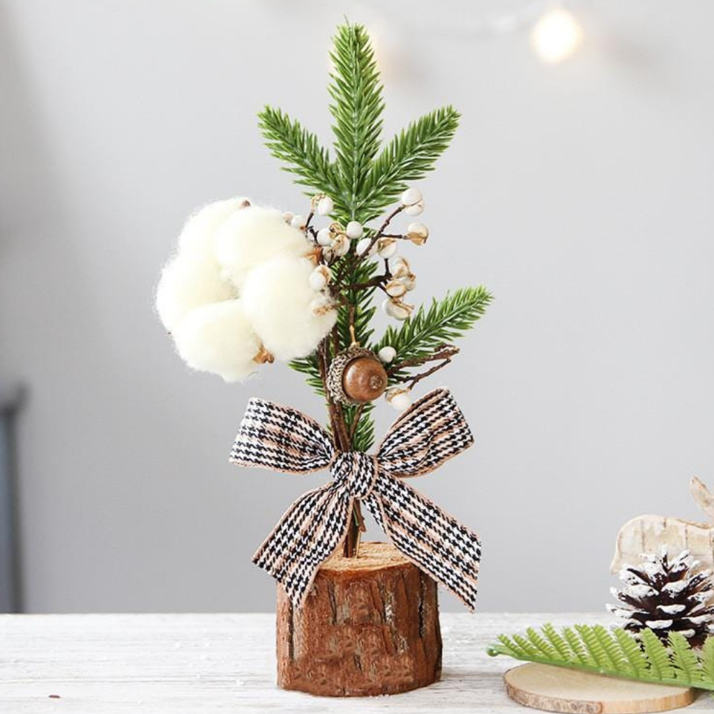 Weihnachtsdekoration Mini Künstlicher Tannenbaum Set Tischdekoration