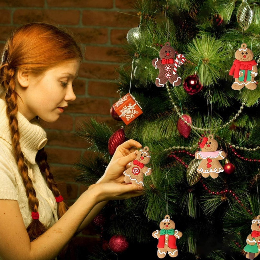 Christmas Ornaments Gingerbread Figures Set Christmas Tree Decoration