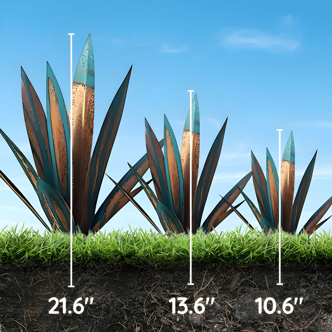 Metal Decor Agave Plant Garden Sculpture