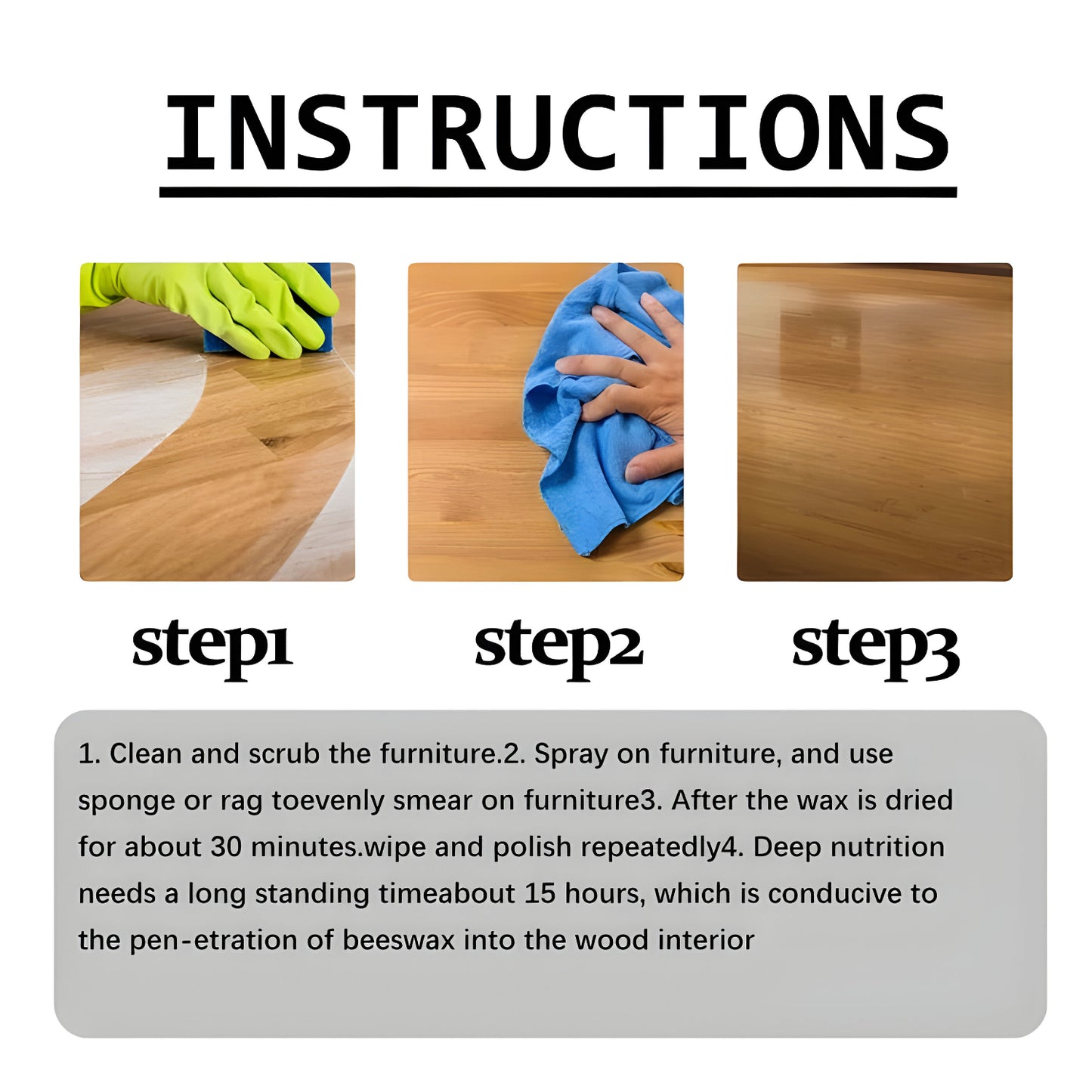 Holz Möbelpflege Natürliches Bienenwachs Spray