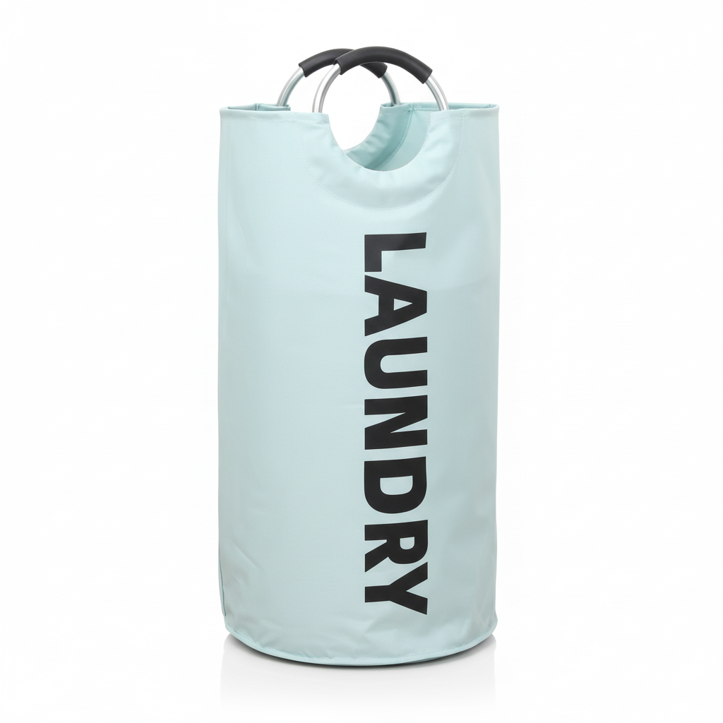 Laundry Basket Padded Handles Foldable Fabric Laundry Collector