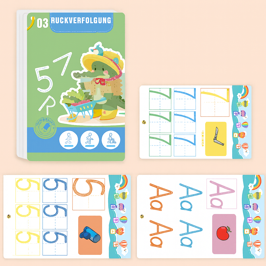 Übungsbuch Vorschule Lernheft Schreibtraining Kinderarbeitsbuch – Verodie