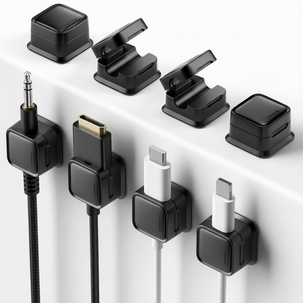 Cable Organiser Magnetic Cable Clips Portable Cord Holder