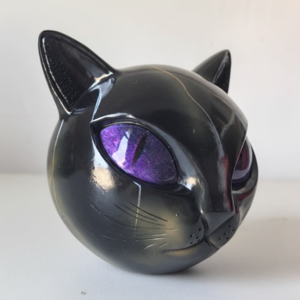 Mystical Cat Head Sculpture – Artistic Home Decor with Enchanting Detail - Image 5