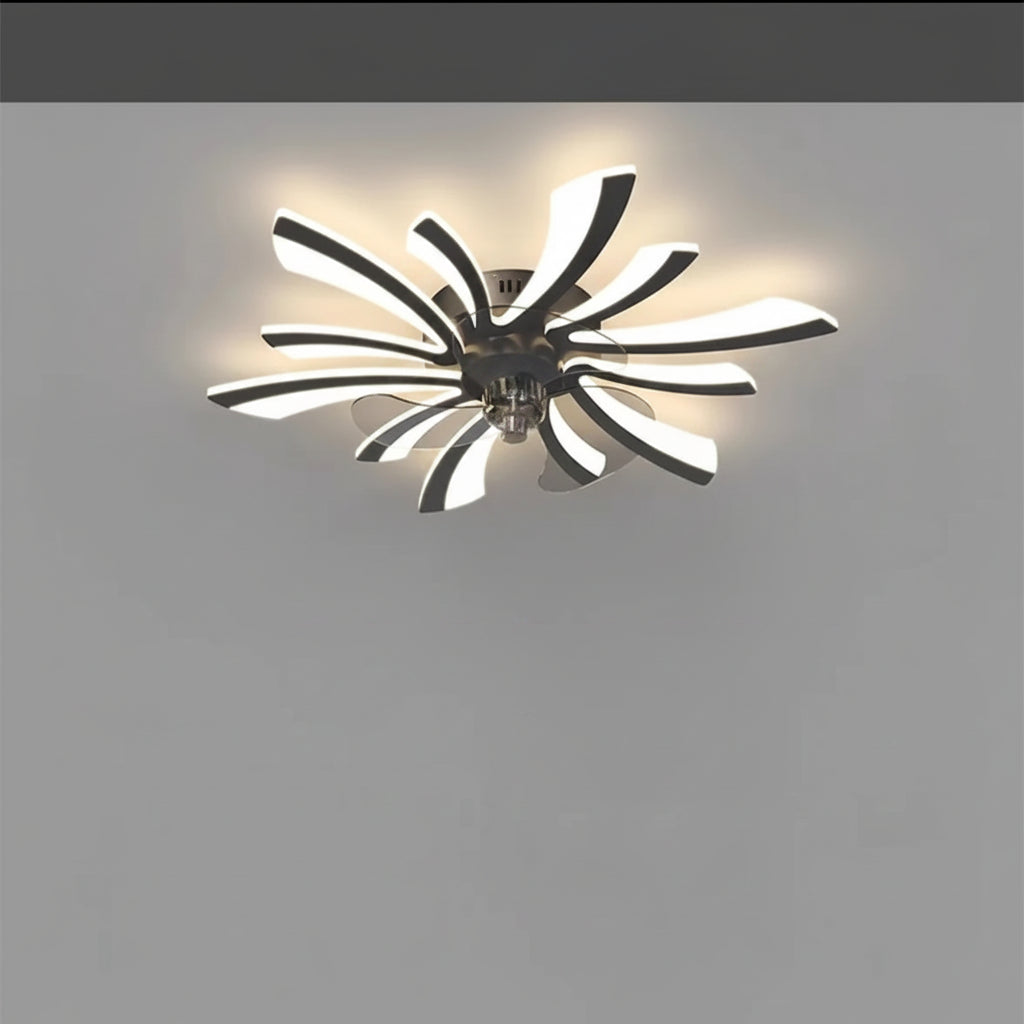 Ventilatore Soffitto LED Telecomando Lampada Moderna