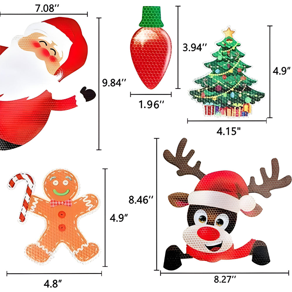 Weihnachts Deko Magnetische Glühbirnen Aufkleber