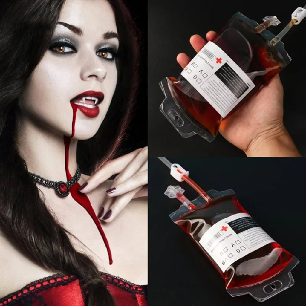 Halloween Dekoration Vampir Blutbeutel Set - Image 4