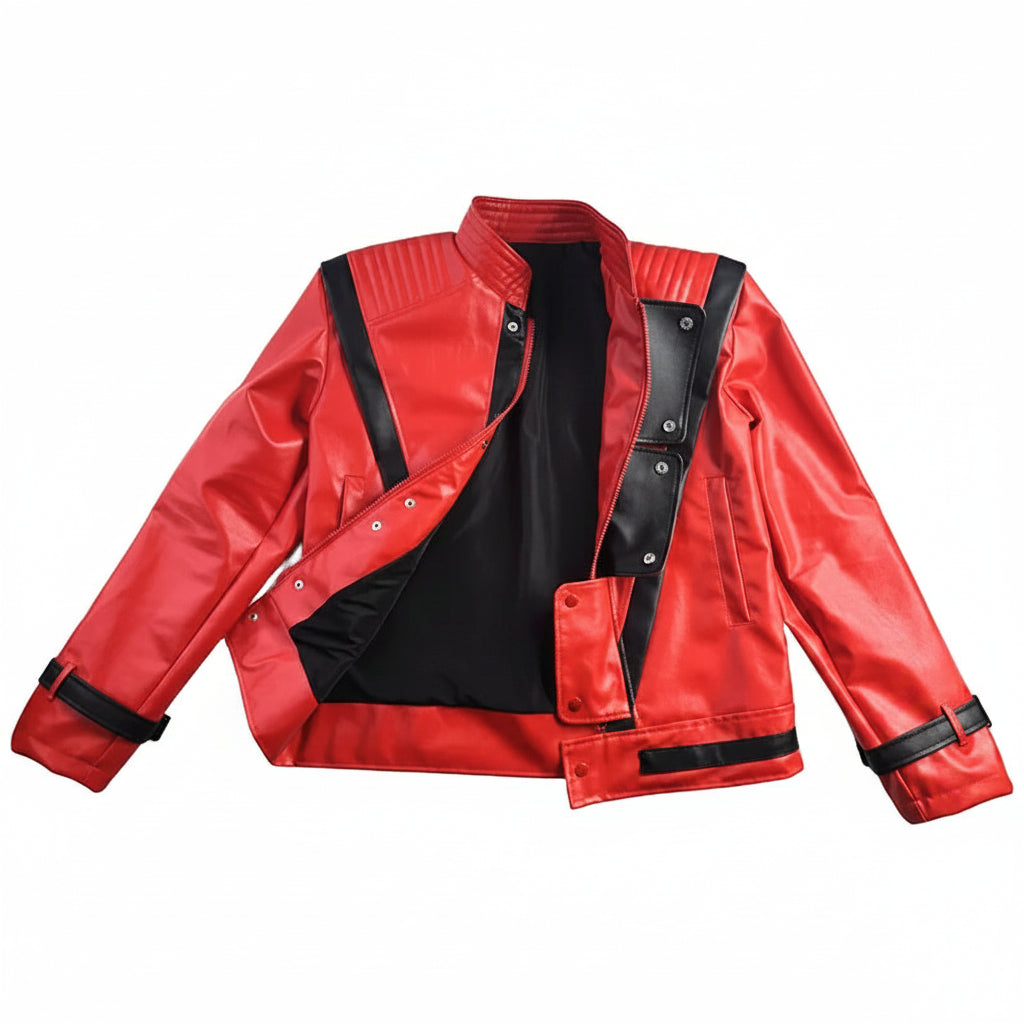 Halloween Kostüme Lederoptik Bikerjacke Bühnenoutfit - Image 6