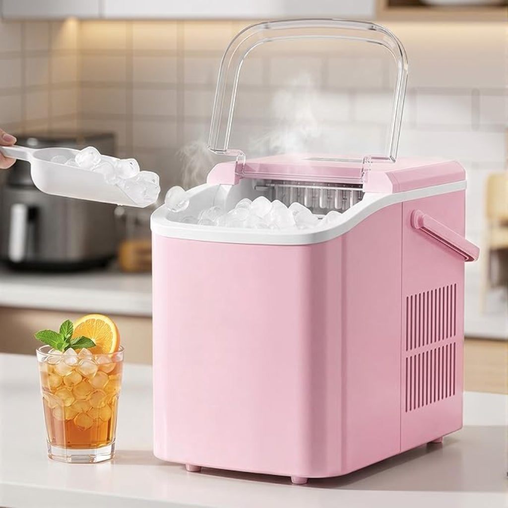 Portable Ice Cube Maker Tabletop Device Fast Ice Machine Kitchen