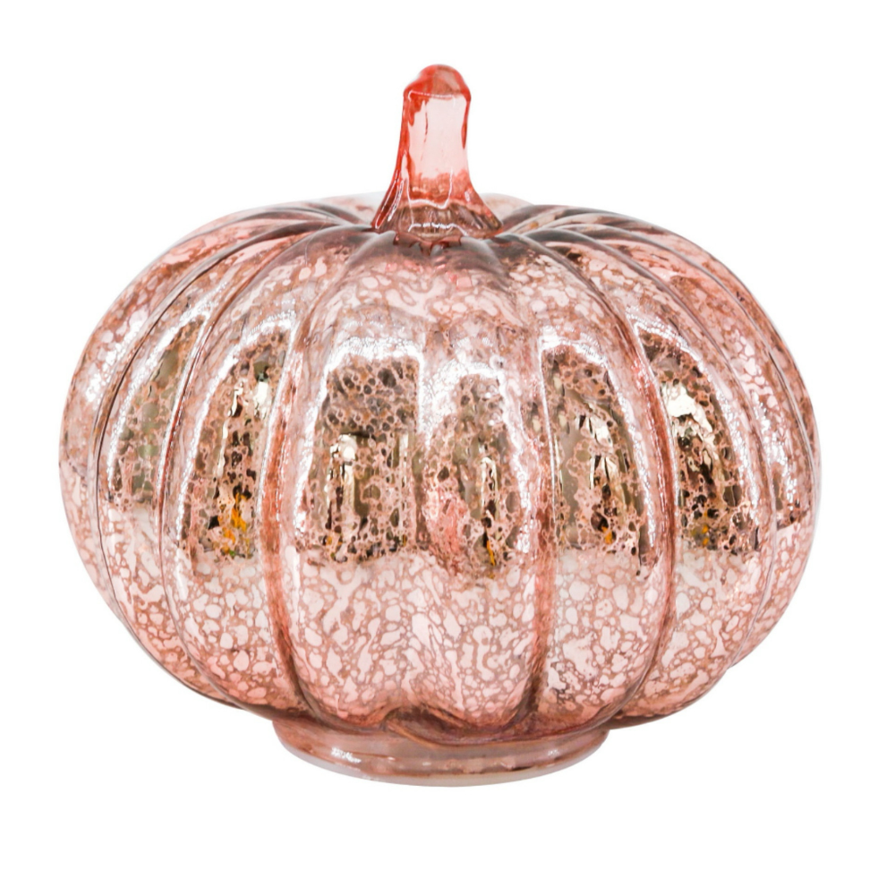 Lámpara LED de calabaza de vidrio decoración otoñal
