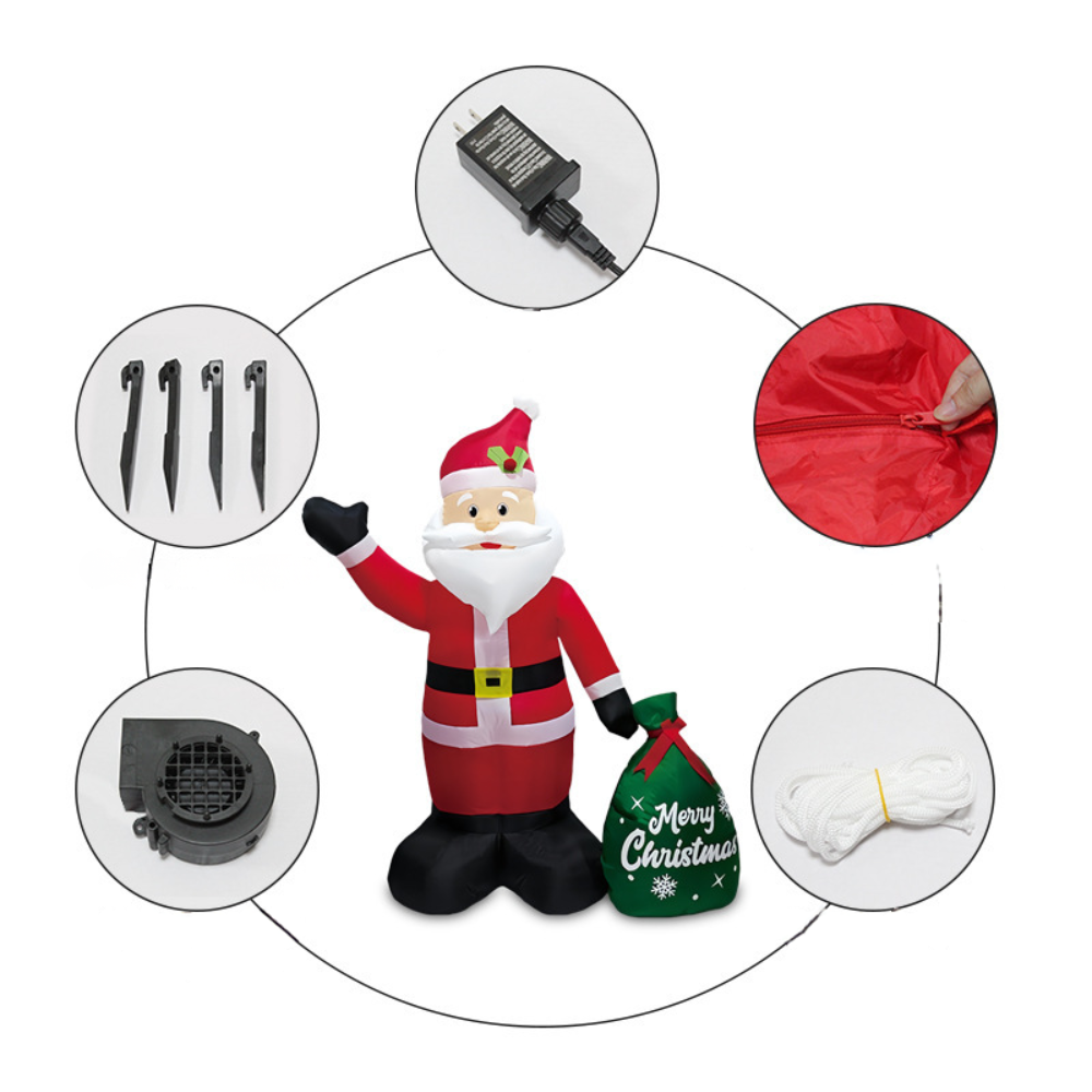 Aufblasbare Weihnachtsdeko Outdoor Riesiger Weihnachtsmann Figur