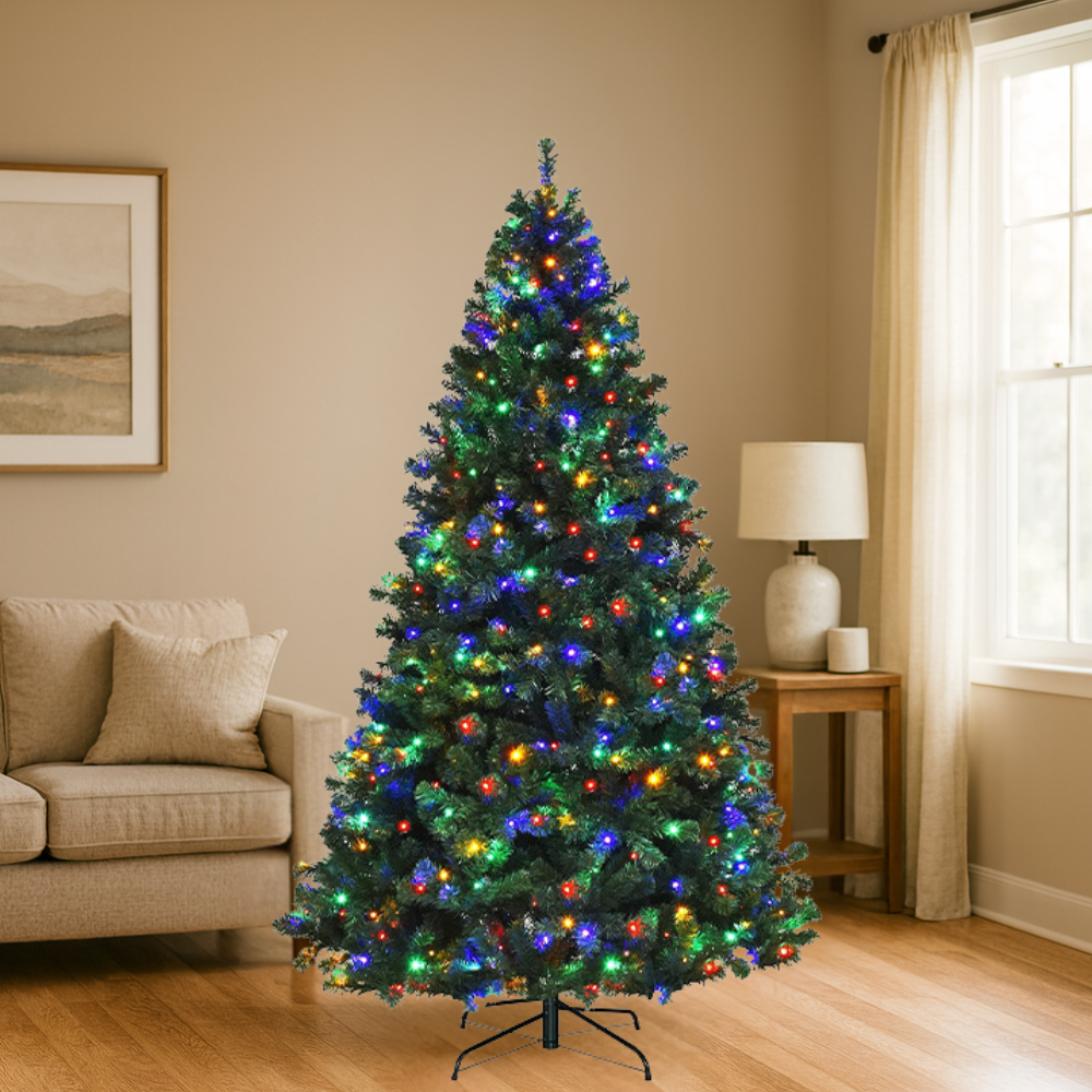 Christmas Tree LED-Lit Compact Artificial Fir Tree