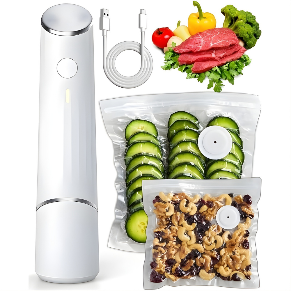 Envasadora al vacío para alimentos Dispositivo portátil reutilizable