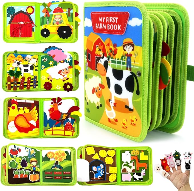 Learning Book Children Interactive Farm Animals