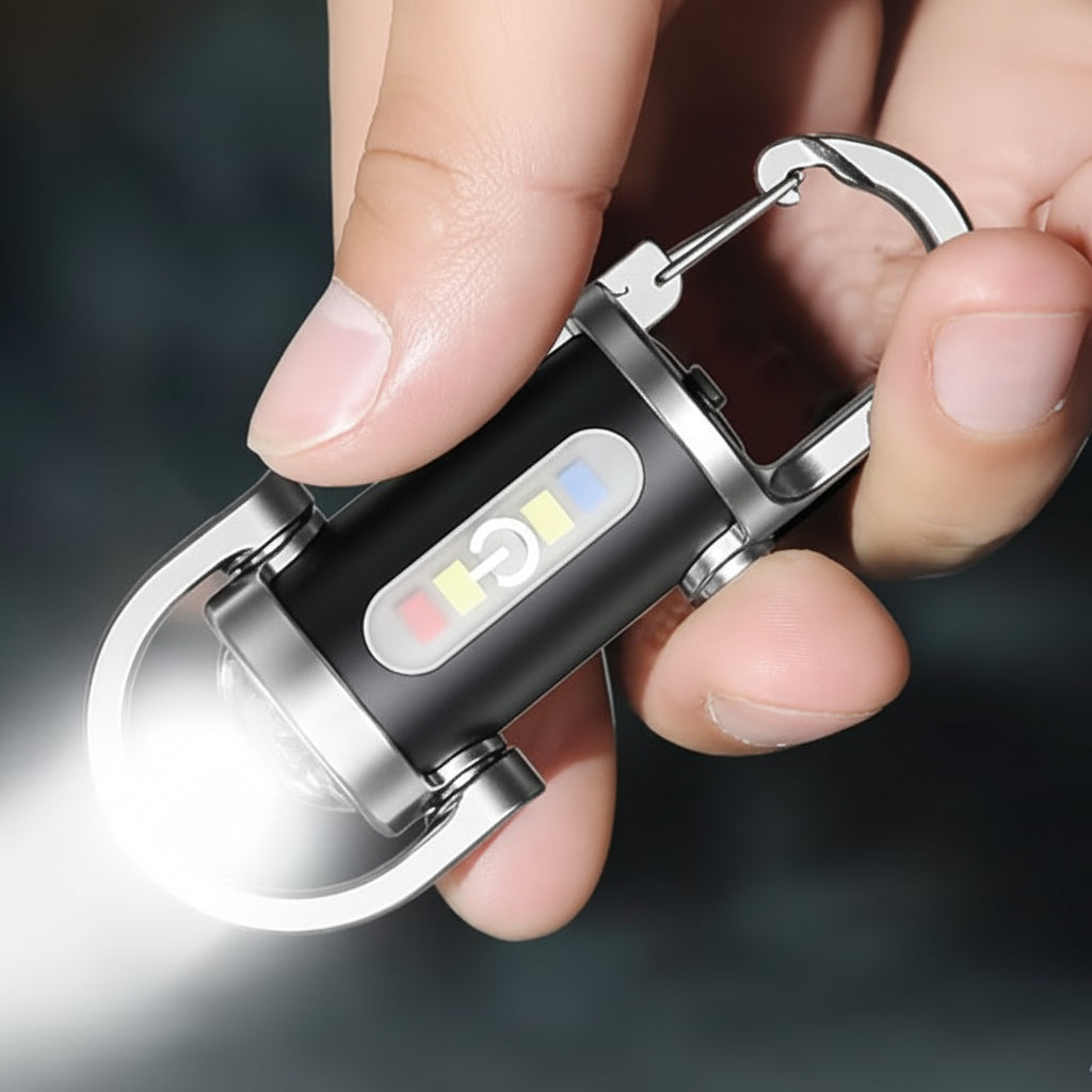 Hiking Flashlight Keychain Compact LED Outdoor