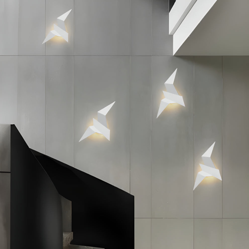 Modern Metal Wall Lamp Origami Design