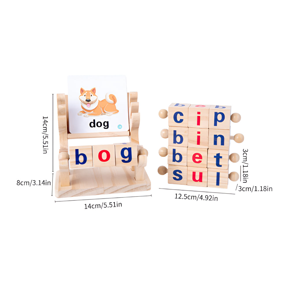 Wooden Word Cards Learning Toy for Children