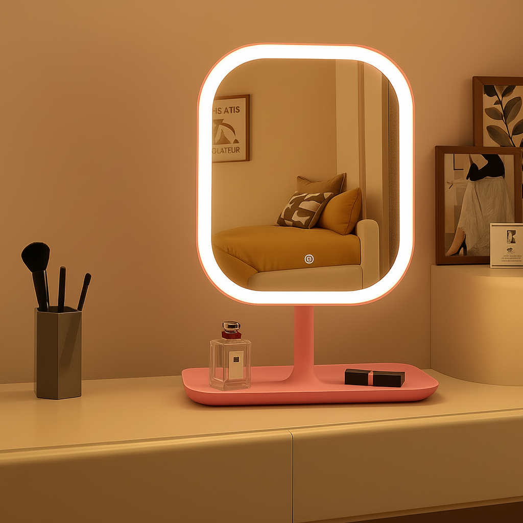 LED Vanity Mirror with Lights – Touch Control, 3 Light Colors for Perfect Makeup Application - Image 4