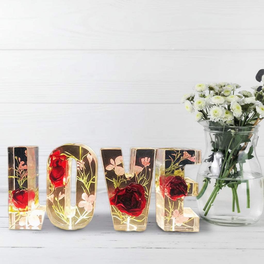 Muttertag Blumen Buchstaben Lampe LED Deko Geschenk