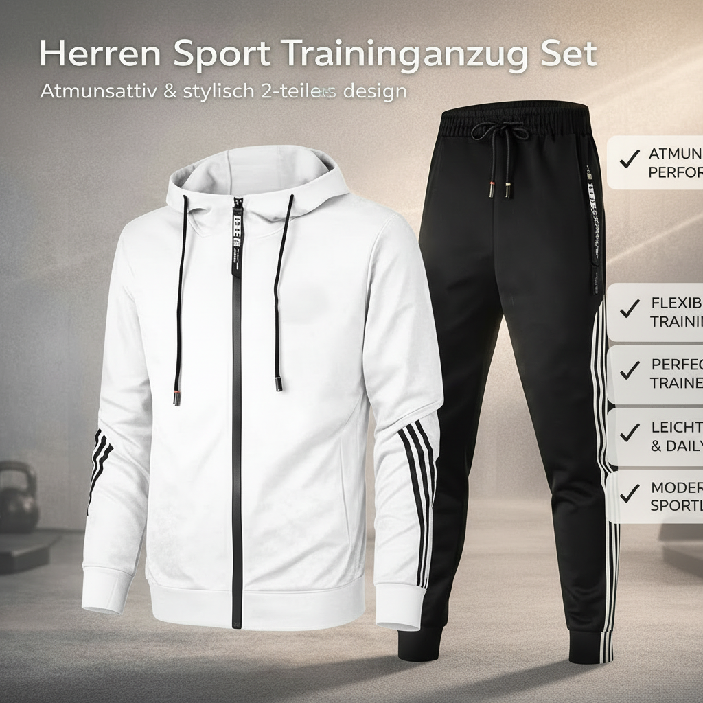 Mens Tracksuit Sportswear Jogging Suit Fitness Leisure