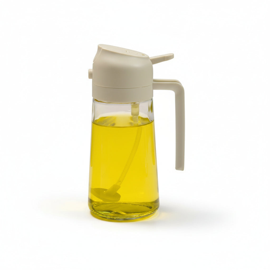 Distributeur d'huile en verre Distributeur de cuisine Acier inoxydable Moderne