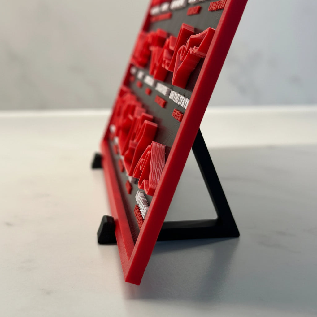 3D Printed Racing Calendar 2026 – F1 Track Wall Art with All Circuits and Display Stand - Image 3