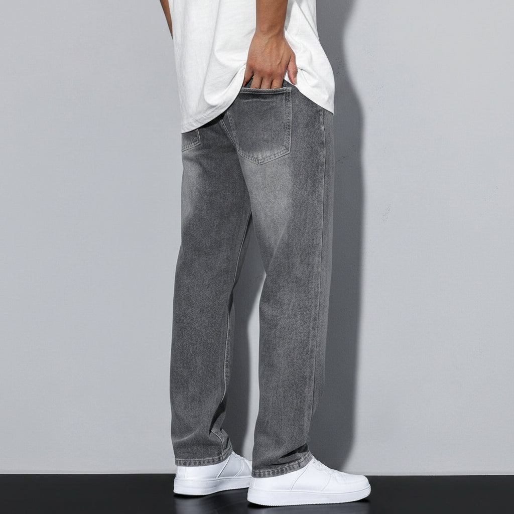 Relaxed Fit Jeans Gerader Schnitt Five Pocket Design - Image 3