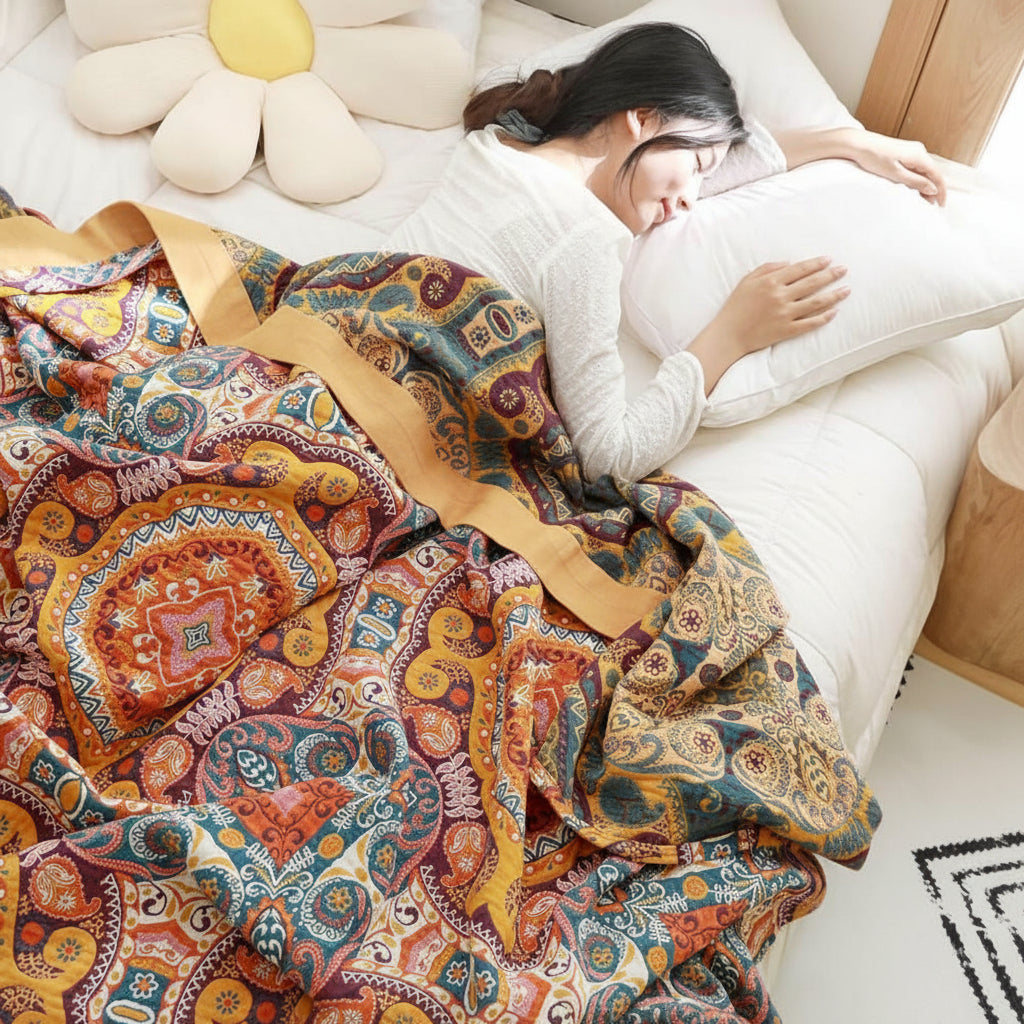 Reversible Blanket Double Sided Sofa Bed Soft Warm Throw Blanket