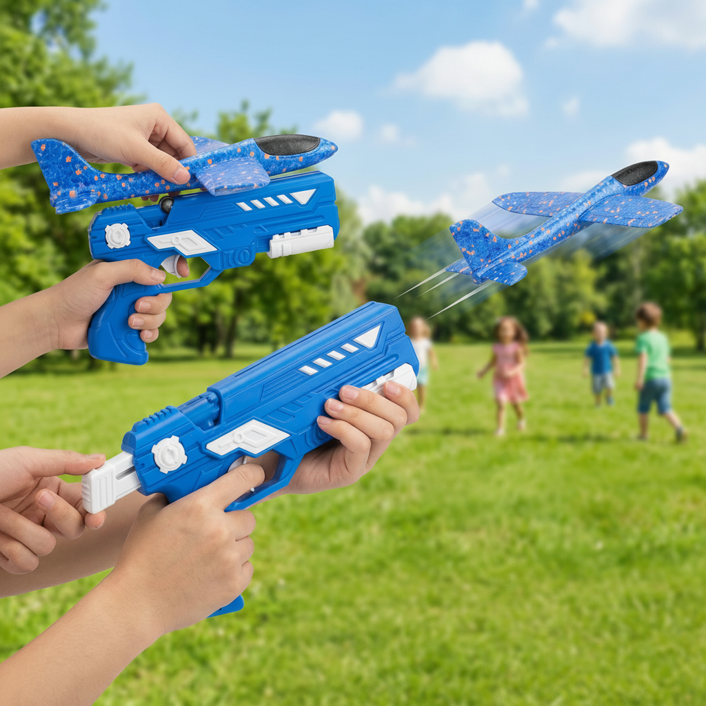 Schaumflugzeug Werfer Spielzeug Handheld Langwurf - Image 2