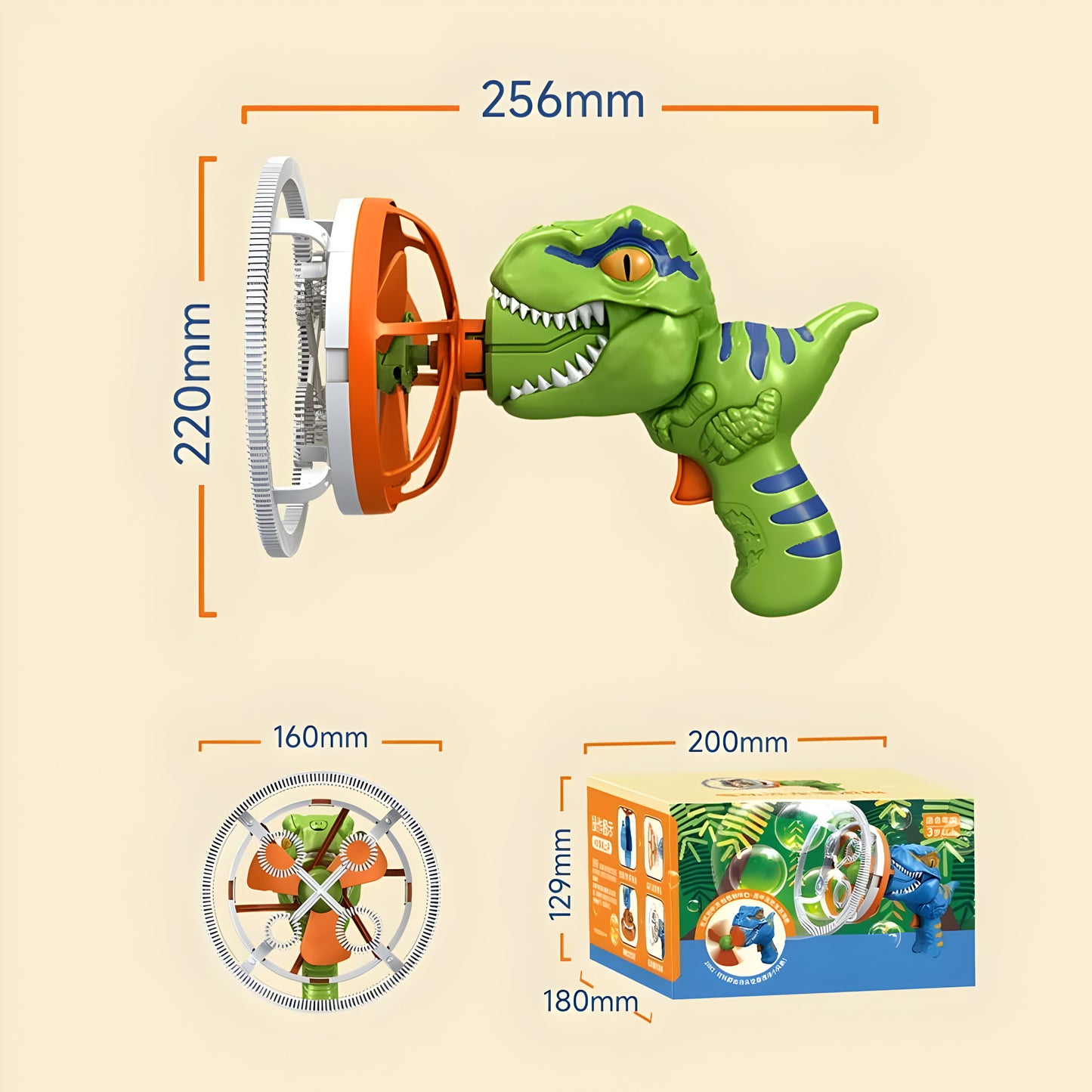 Bubble Toy Dinosaur Blaster for Kids