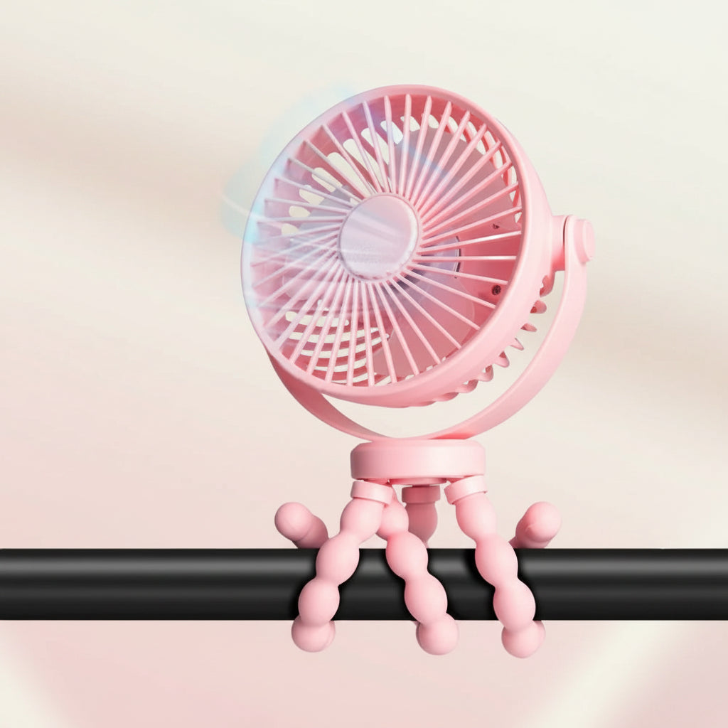 Ventilatore USB Clip Portatile Ricaricabile Passeggino