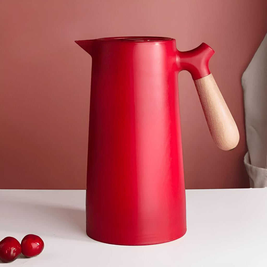 Insulated Carafe with Wooden Handle – Elegant Thermal Coffee & Tea Pot - Image 5