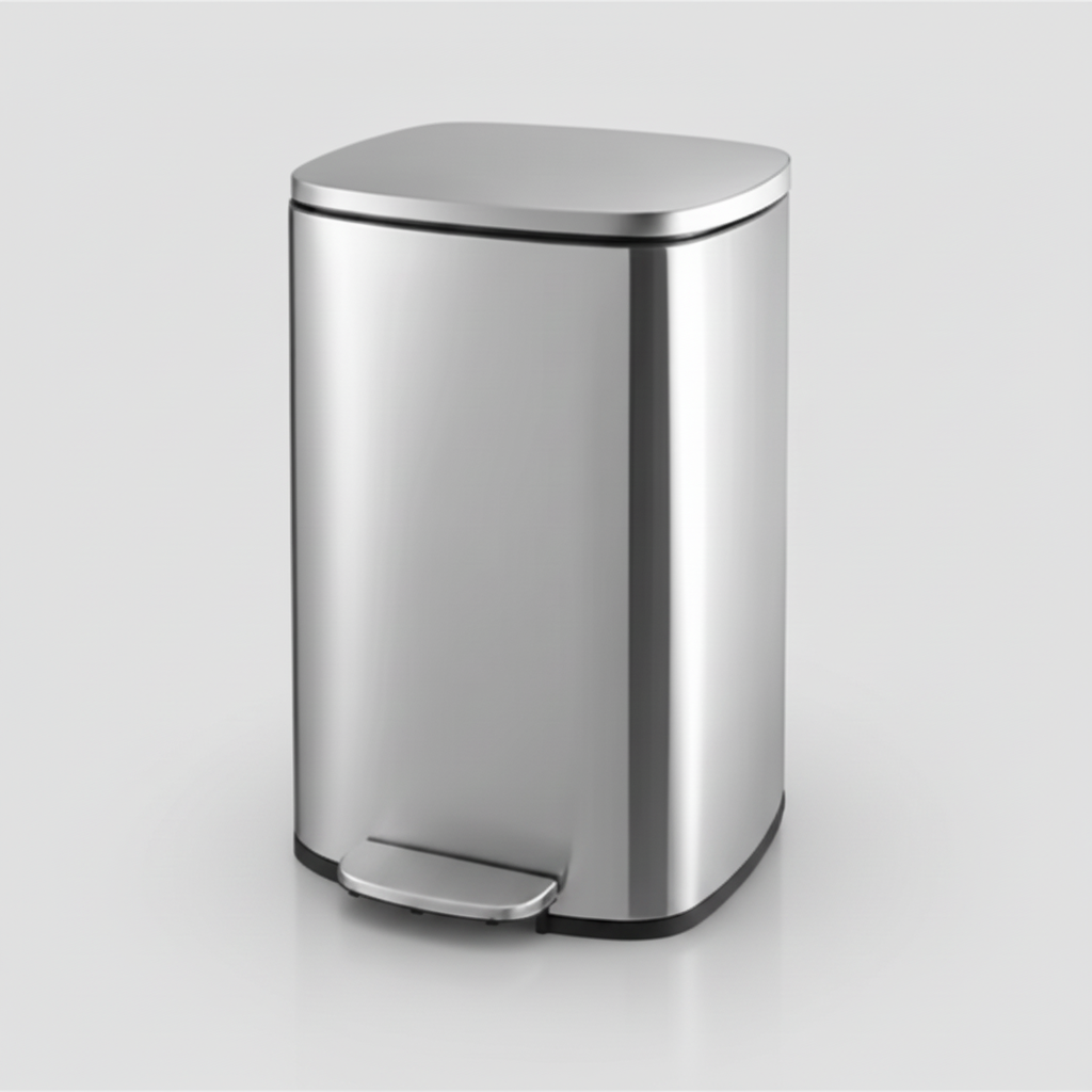 Rectangular Trash Can Slim Modern Kitchen Bathroom