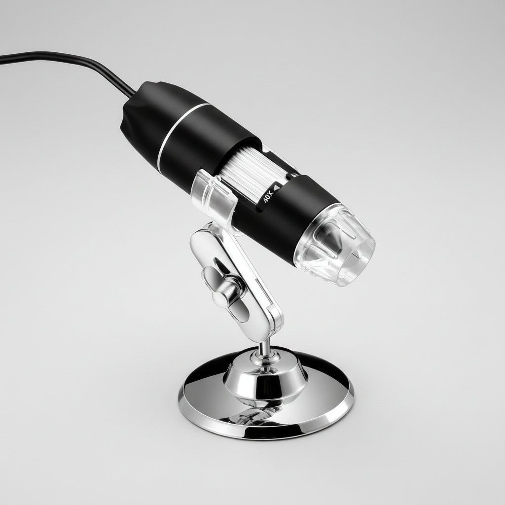 USB Microscope Adjustable LED Lights Compact Practical Magnifier
