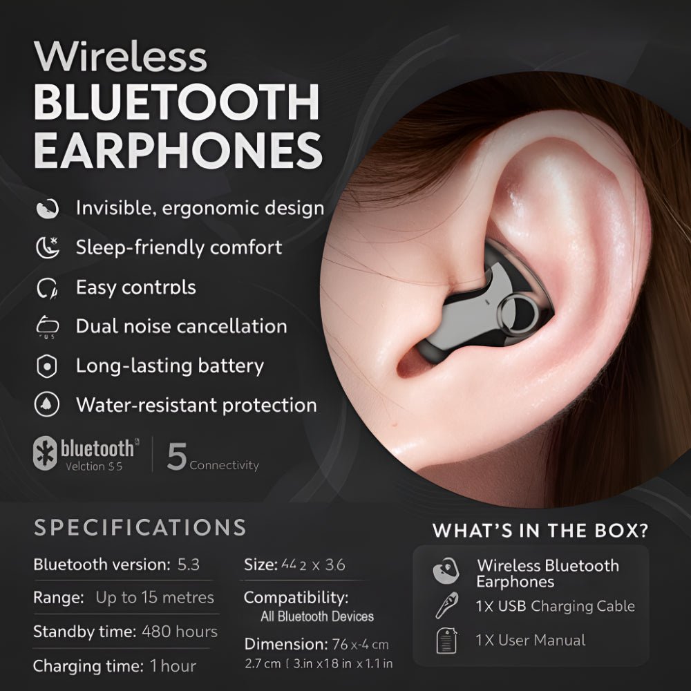 Cuffie Bluetooth Wireless Cancellazione Rumore Auricolari