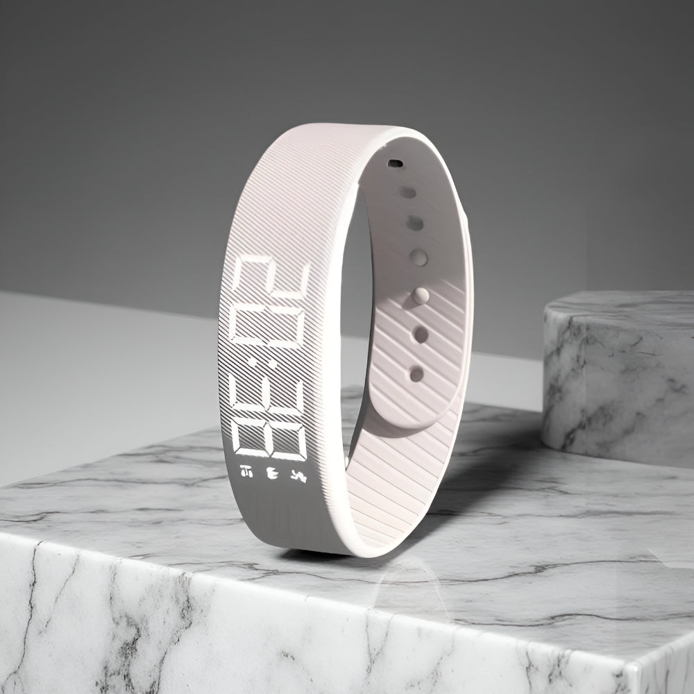 Sport Uhr LED Digital Silikon Armband Wasserdicht Leicht Damen Herren