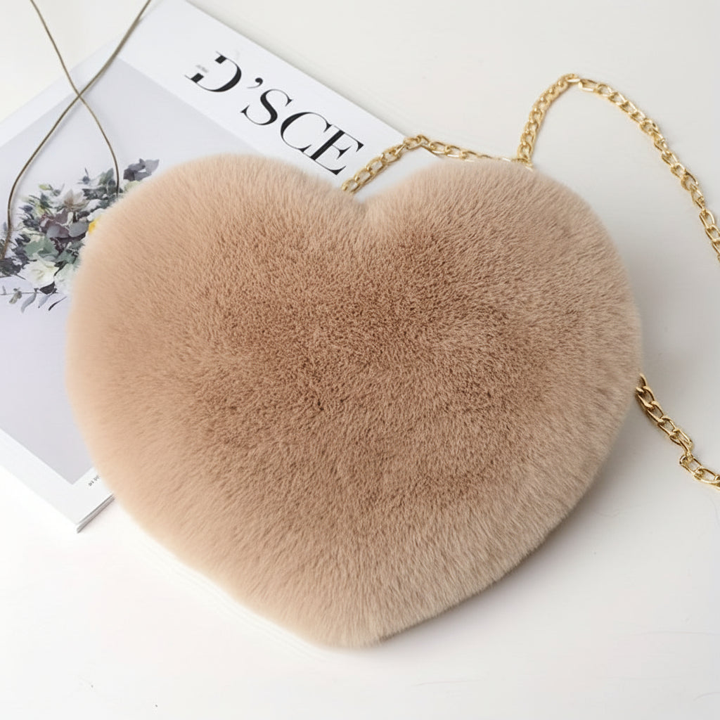 Sac bandoulière en forme de cœur Matériau synthétique Accessoire stylé de jour