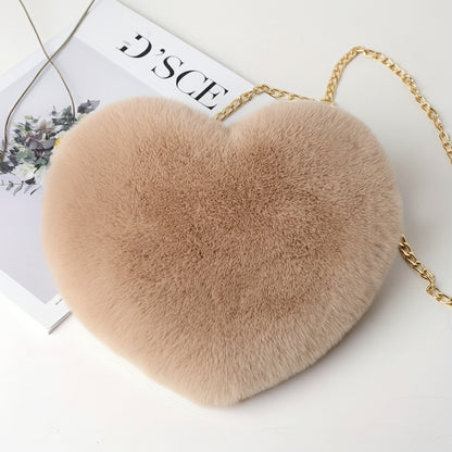 Sac bandoulière en forme de cœur Matériau synthétique Accessoire stylé de jour